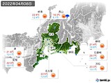 2022年04月08日の東海地方の実況天気