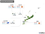 2022年04月09日の沖縄地方の実況天気