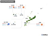 2022年04月09日の沖縄地方の実況天気
