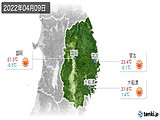 2022年04月09日の岩手県の実況天気