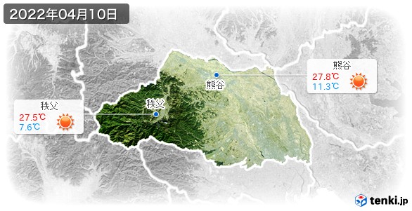 埼玉県(2022年04月10日の天気