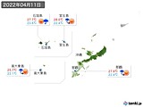 2022年04月11日の沖縄地方の実況天気
