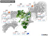 2022年04月11日の近畿地方の実況天気