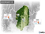 2022年04月11日の栃木県の実況天気