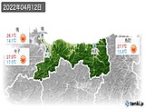 2022年04月12日の鳥取県の実況天気