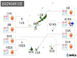 2022年04月12日の沖縄県の実況天気