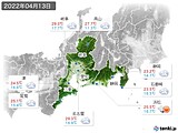 2022年04月13日の東海地方の実況天気