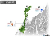 2022年04月13日の石川県の実況天気