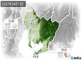 2022年04月13日の愛知県の実況天気