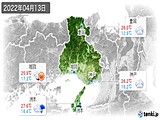 2022年04月13日の兵庫県の実況天気