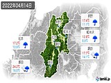 2022年04月14日の長野県の実況天気