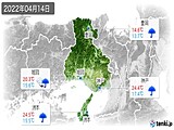 2022年04月14日の兵庫県の実況天気