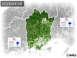 2022年04月14日の岡山県の実況天気