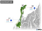2022年04月15日の石川県の実況天気