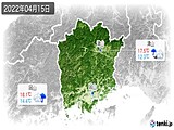 2022年04月15日の岡山県の実況天気