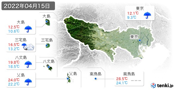 東京都(2022年04月15日の天気