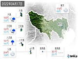 2022年04月17日の東京都の実況天気