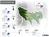 2022年04月18日の東京都の実況天気