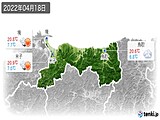2022年04月18日の鳥取県の実況天気