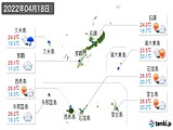 2022年04月18日の沖縄県の実況天気