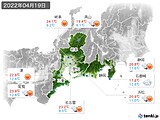 2022年04月19日の東海地方の実況天気
