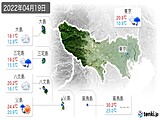 2022年04月19日の東京都の実況天気