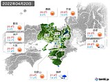 2022年04月20日の近畿地方の実況天気
