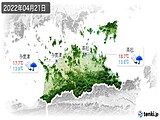 2022年04月21日の香川県の実況天気