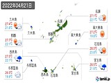 2022年04月21日の沖縄県の実況天気