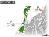 2022年04月22日の石川県の実況天気