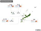 2022年04月23日の沖縄地方の実況天気
