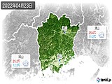 2022年04月23日の岡山県の実況天気