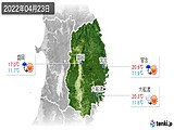 2022年04月23日の岩手県の実況天気