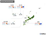 2022年04月24日の沖縄地方の実況天気
