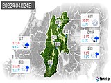 2022年04月24日の長野県の実況天気