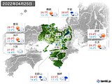 2022年04月25日の近畿地方の実況天気