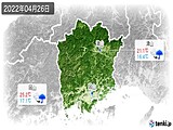 2022年04月26日の岡山県の実況天気