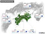 2022年04月27日の四国地方の実況天気