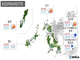 2022年04月27日の長崎県の実況天気