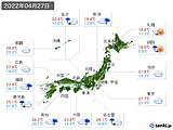 実況天気(2022年04月27日)