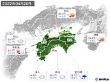 2022年04月28日の四国地方の実況天気