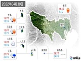2022年04月30日の東京都の実況天気