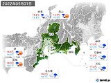 2022年05月01日の東海地方の実況天気
