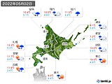2022年05月02日の北海道地方の実況天気