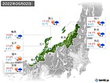 2022年05月02日の北陸地方の実況天気