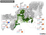 2022年05月02日の東海地方の実況天気
