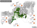 2022年05月03日の東海地方の実況天気