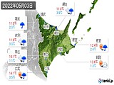 2022年05月03日の道東の実況天気