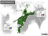 2022年05月03日の愛媛県の実況天気