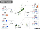 2022年05月03日の沖縄県の実況天気